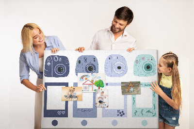 Painel em cortiça Molduras Polaroid