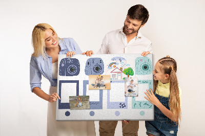 Painel em cortiça Molduras Polaroid