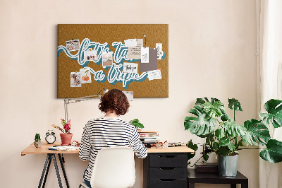 Quadro de aviso de cortiça Vamos fazer uma viagem