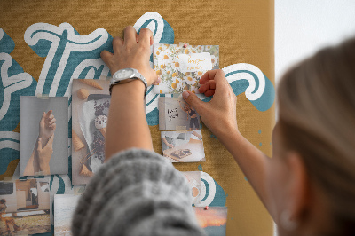 Quadro de aviso de cortiça Vamos fazer uma viagem