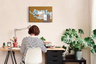 Quadro de aviso de cortiça Vamos fazer uma viagem