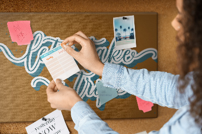 Quadro de aviso de cortiça Vamos fazer uma viagem