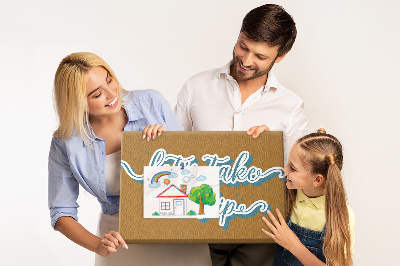 Quadro de aviso de cortiça Vamos fazer uma viagem