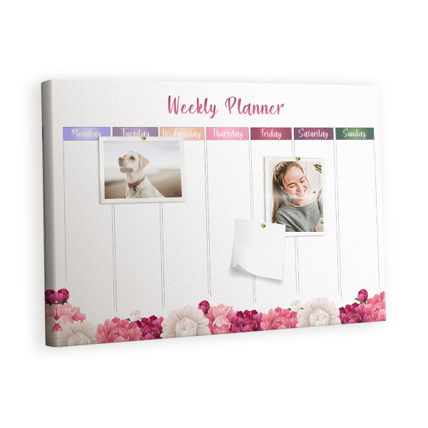 Quadro em cortiça Planejador floral