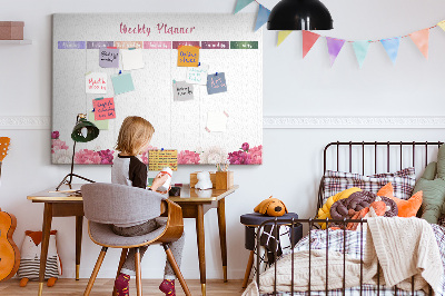 Quadro em cortiça Planejador floral