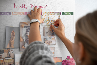 Quadro em cortiça Planejador floral