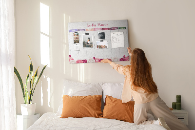 Quadro em cortiça Planejador floral