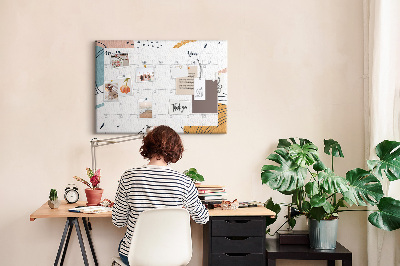 Painel em cortiça Organizador de negócios