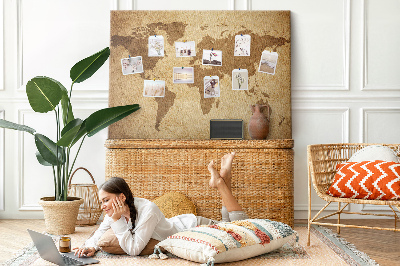 Quadro de aviso de cortiça Mapa antigo