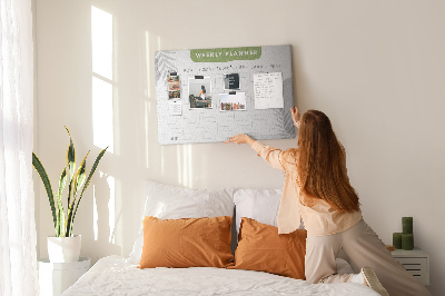 Painel em cortiça Plano semanal