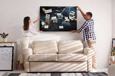 Quadro de aviso de cortiça Flores decorativas