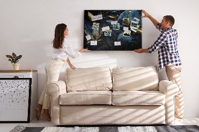 Quadro de aviso de cortiça Flores decorativas