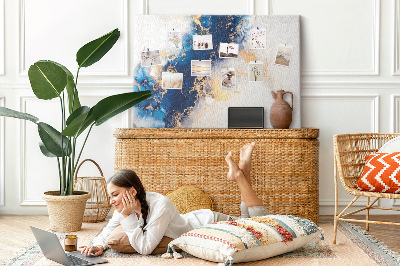 Quadro de aviso de cortiça Padrão de mármore