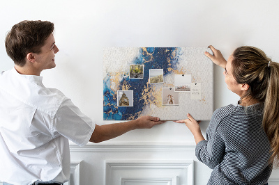 Quadro de aviso de cortiça Padrão de mármore