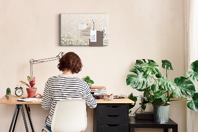 Quadro em cortiça Flores desabrochando