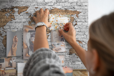 Quadro de aviso de cortiça Mapa estilo sala