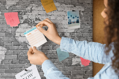 Quadro em cortiça Mapa-múndi em tijolos