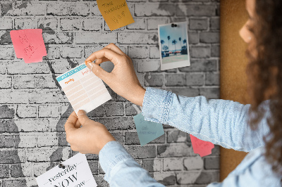 Quadro em cortiça Mapa-múndi em tijolos