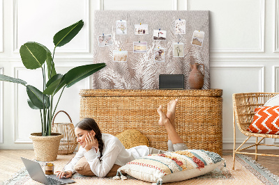 Painel em cortiça Folhas tropicais