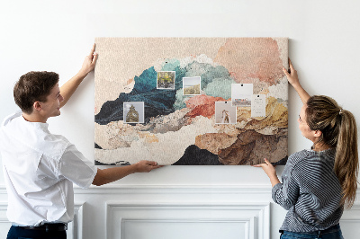 Painel em cortiça Paisagem abstrata