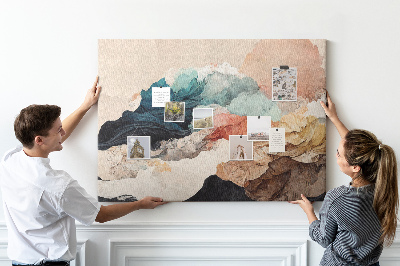 Painel em cortiça Paisagem abstrata