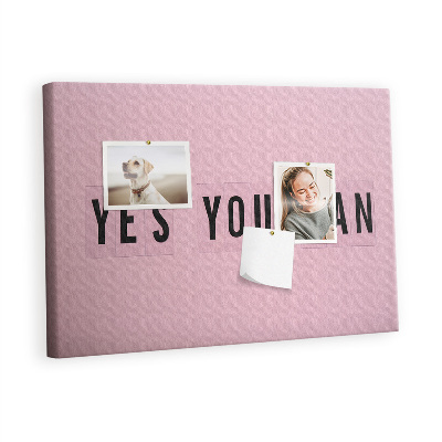 Quadro de aviso de cortiça Escreva se puder