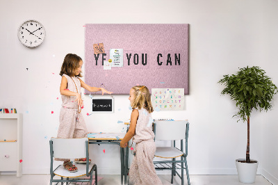 Quadro de aviso de cortiça Escreva se puder