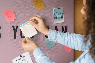 Quadro de aviso de cortiça Escreva se puder