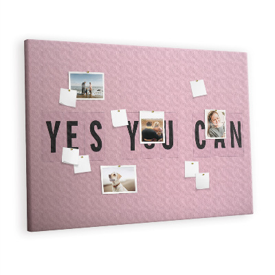 Quadro de aviso de cortiça Escreva se puder