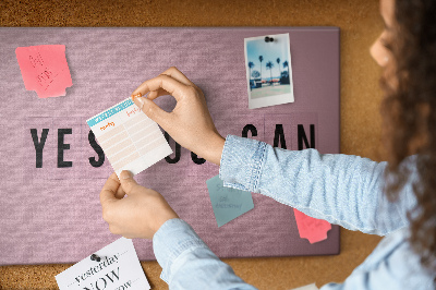 Quadro de aviso de cortiça Escreva se puder