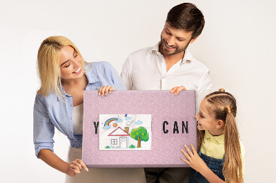 Quadro de aviso de cortiça Escreva se puder