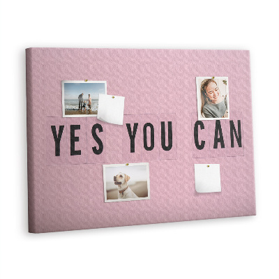 Quadro de aviso de cortiça Escreva se puder