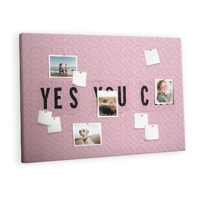 Quadro de aviso de cortiça Escreva se puder