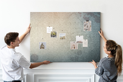 Quadro de aviso de cortiça História de crime vintage