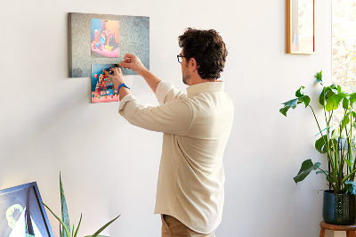 Quadro de aviso de cortiça História de crime vintage