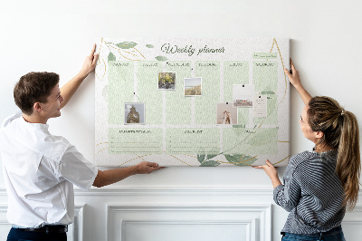 Painel em cortiça Planejador de folhas