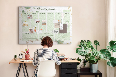 Painel em cortiça Planejador de folhas