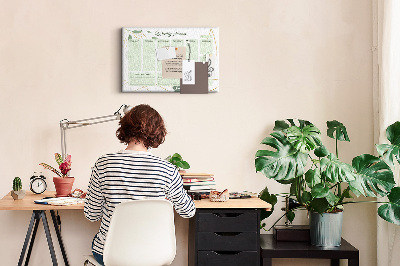 Painel em cortiça Planejador de folhas