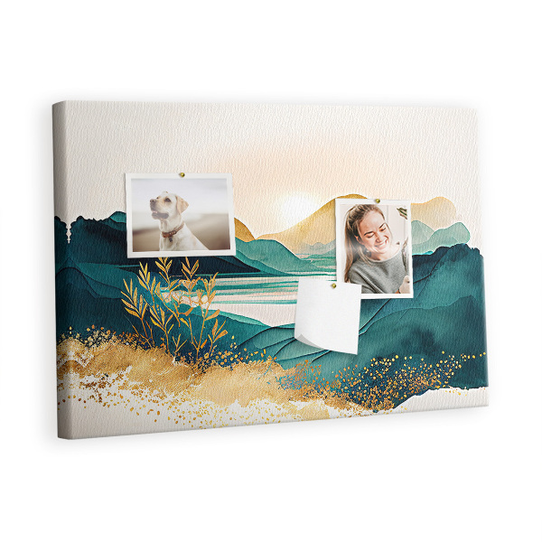 Quadro de aviso de cortiça Paisagem montanhosa