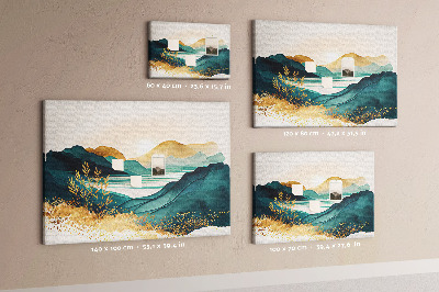 Quadro de aviso de cortiça Paisagem montanhosa