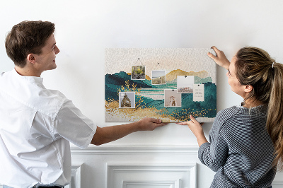 Quadro de aviso de cortiça Paisagem montanhosa