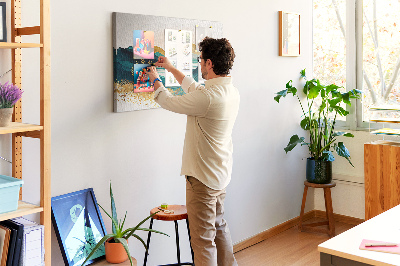 Quadro de aviso de cortiça Paisagem montanhosa