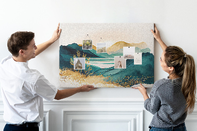 Quadro de aviso de cortiça Paisagem montanhosa