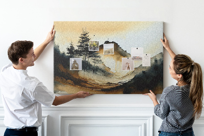 Quadro em cortiça Paisagem abstrata