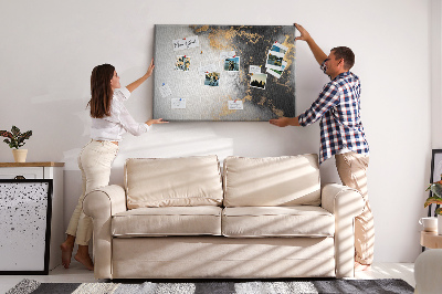 Quadro de aviso de cortiça Arte em mármore