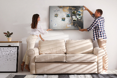 Quadro de aviso de cortiça Arte em mármore