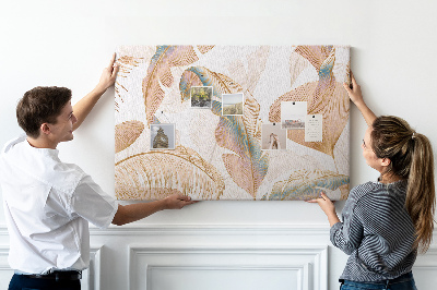 Quadro em cortiça Padrão de folhas da natureza