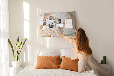 Quadro em cortiça Padrão de folhas da natureza