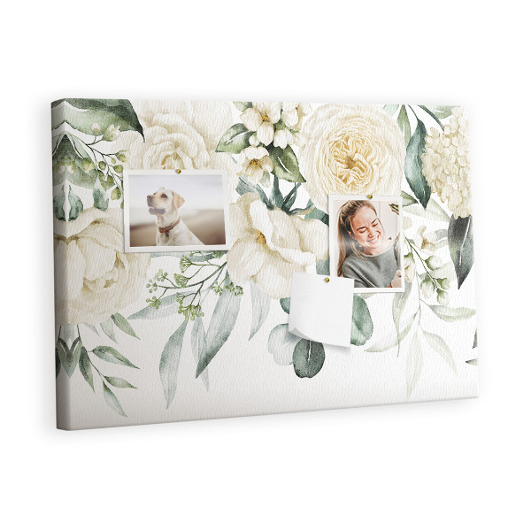 Quadro de aviso de cortiça Flores