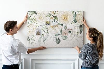 Quadro de aviso de cortiça Flores